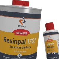 1 kg Gießharz glasklar Resinpal 1707 + 20 g Härter